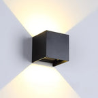 Applique murale extérieure cubique en aluminium, couleur unie, réglable en hauteur