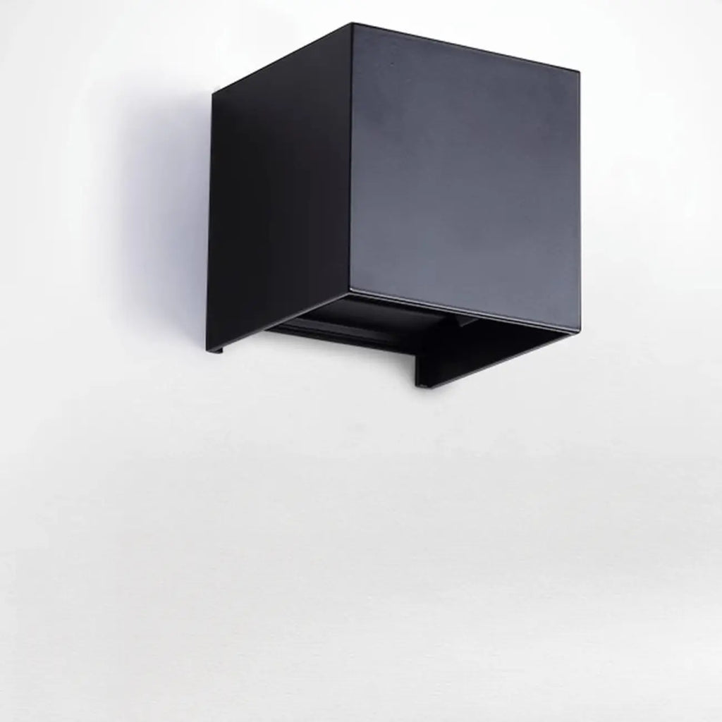 Applique murale extérieure cubique en aluminium, couleur unie, réglable en hauteur