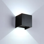 Applique murale extérieure cubique en aluminium, couleur unie, réglable en hauteur