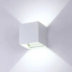 Applique murale extérieure cubique en aluminium, couleur unie, réglable en hauteur
