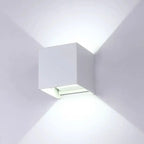 Applique murale extérieure cubique en aluminium, couleur unie, réglable en hauteur