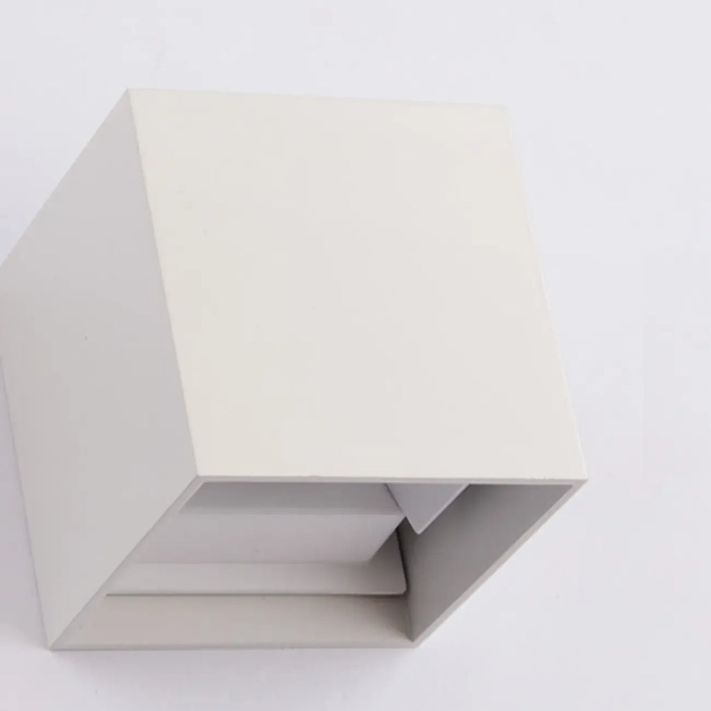 Applique murale extérieure cubique en aluminium, couleur unie, réglable en hauteur