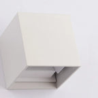 Applique murale extérieure cubique en aluminium, couleur unie, réglable en hauteur