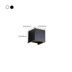 Applique murale extérieure cubique en aluminium, couleur unie, réglable en hauteur