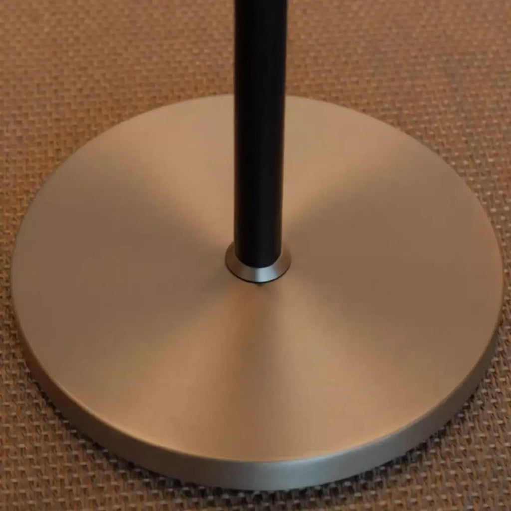 Lampadaire cylindrique moderne en verre argenté à brancher pour salon