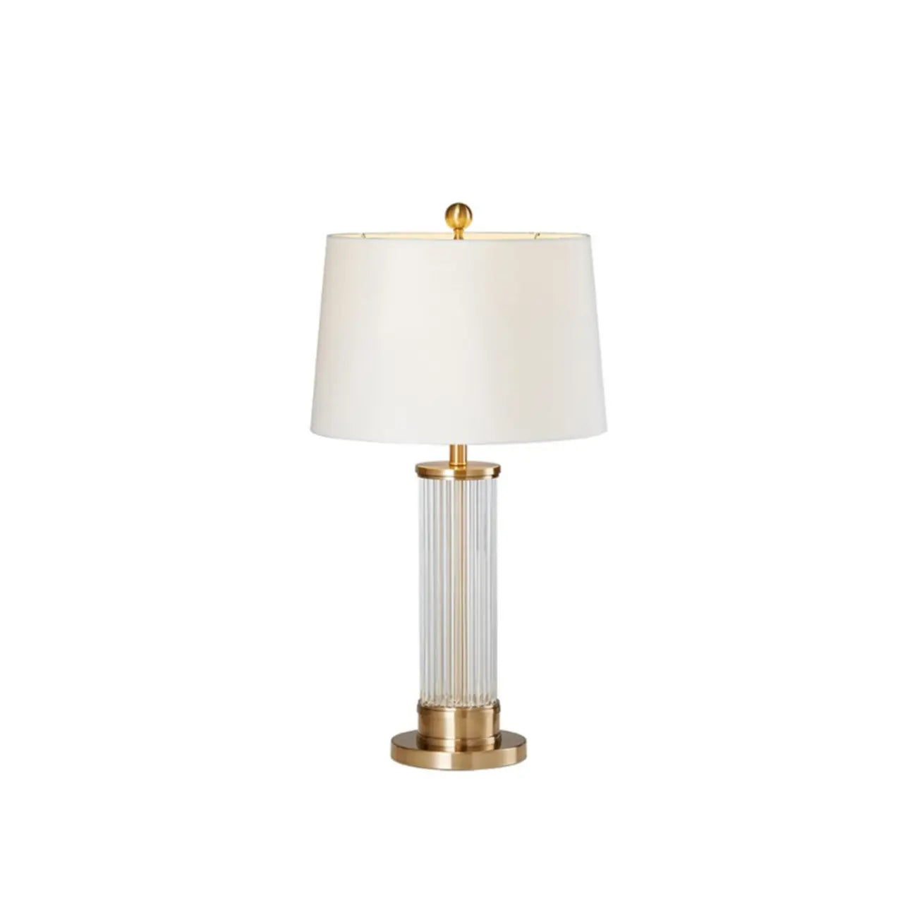 Lampe de table LED moderne et élégante en forme de tonneau, abat-jour en tissu