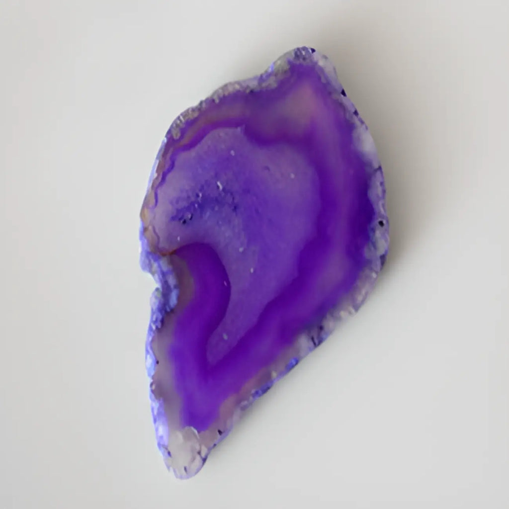 Bague circulaire en agate colorée, branches de lustre