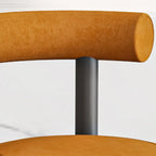 Tabouret de bar rond moderne noir rembourré