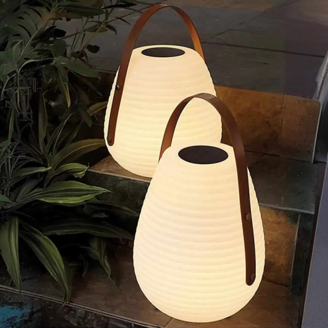 Lanterne blanche minimaliste en résine, design de pot de lampe