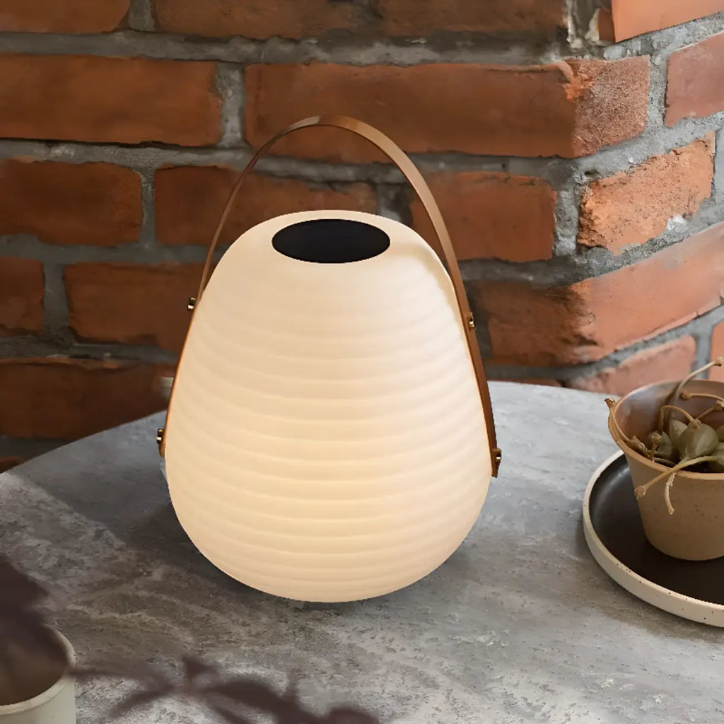 Lanterne blanche minimaliste en résine, design de pot de lampe