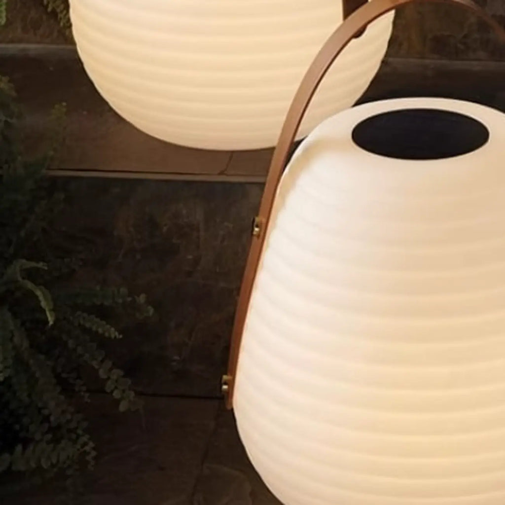 Lanterne blanche minimaliste en résine, design de pot de lampe