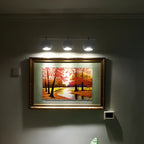 Applique murale moderne réglable en fer linéaire avec rail en forme de globe