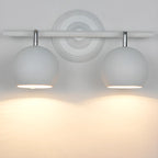 Applique murale moderne réglable en fer linéaire avec rail en forme de globe