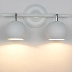 Applique murale moderne réglable en fer linéaire avec rail en forme de globe