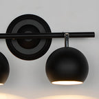 Applique murale moderne réglable en fer linéaire avec rail en forme de globe