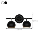 Applique murale moderne réglable en fer linéaire avec rail en forme de globe