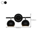Applique murale moderne réglable en fer linéaire avec rail en forme de globe