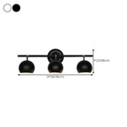 Applique murale moderne réglable en fer linéaire avec rail en forme de globe