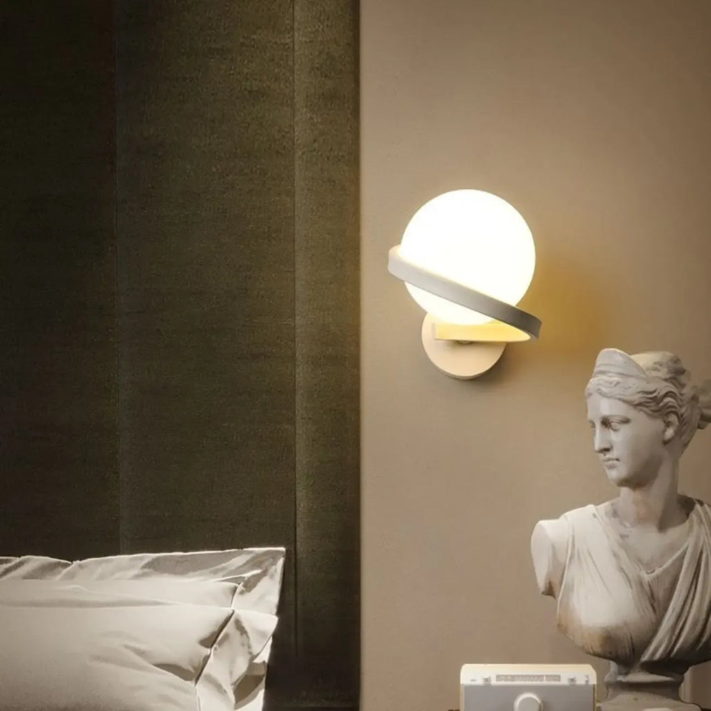 Applique murale moderne à LED en forme de globe pour éclairage résidentiel