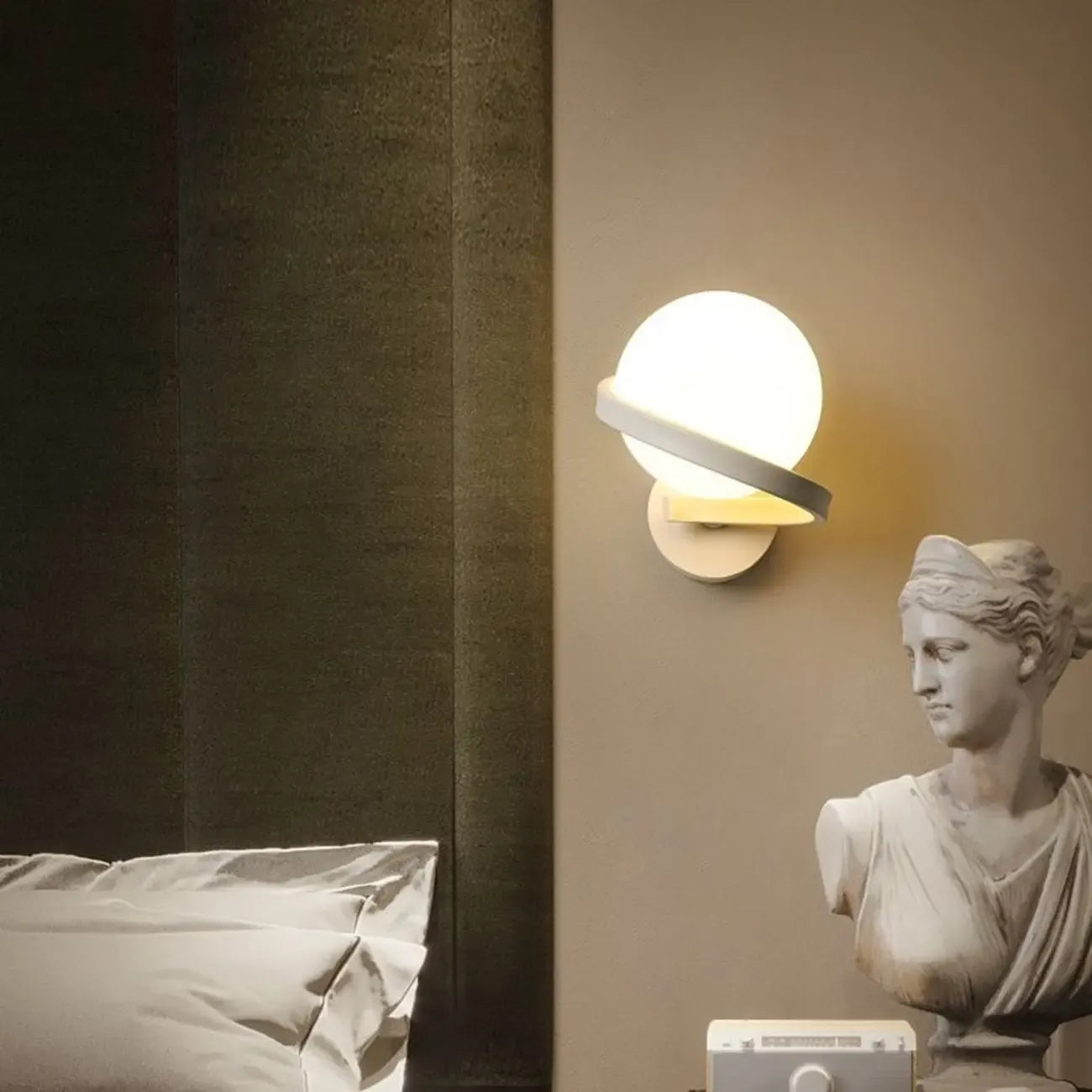 Applique murale moderne à LED en forme de globe pour éclairage résidentiel