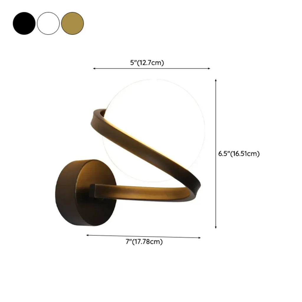 Applique murale moderne à LED en forme de globe pour éclairage résidentiel