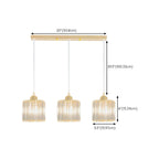 Suspension géométrique en verre doré pour cuisine