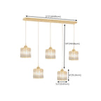 Suspension géométrique en verre doré pour cuisine