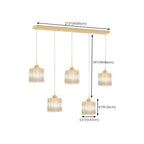 Suspension géométrique en verre doré pour cuisine