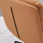 Fauteuil de bureau pivotant moderne en cuir marron