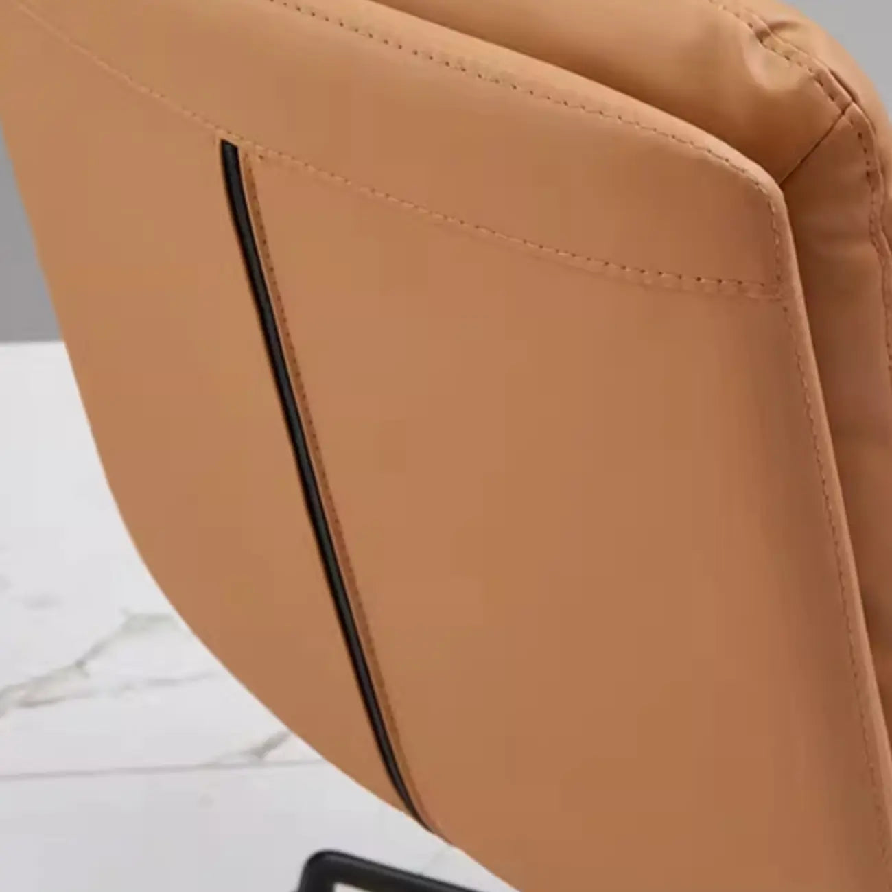 Fauteuil de bureau pivotant moderne en cuir marron