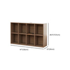 Bibliothèque cubique horizontale en bois de récupération brun large