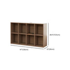 Bibliothèque cubique horizontale en bois de récupération brun large