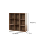 Bibliothèque cubique horizontale en bois de récupération brun large