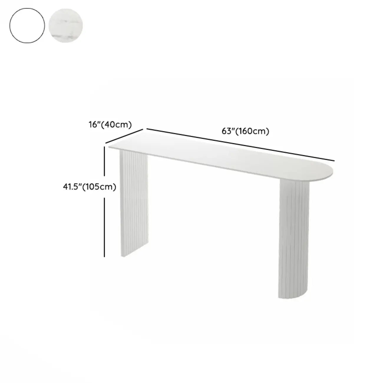 Table de bar moderne à double piétement, plateau en pierre, forme libre