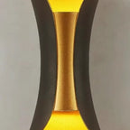 Applique murale d'extérieur moderne en métal à 2 lumières incurvées vers le haut et vers le bas