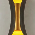 Applique murale d'extérieur moderne en métal à 2 lumières incurvées vers le haut et vers le bas