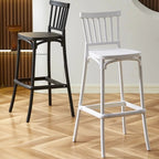 Tabourets de bar carrés modernes en acrylique avec dossier