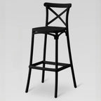 Tabourets de bar carrés modernes en acrylique avec dossier