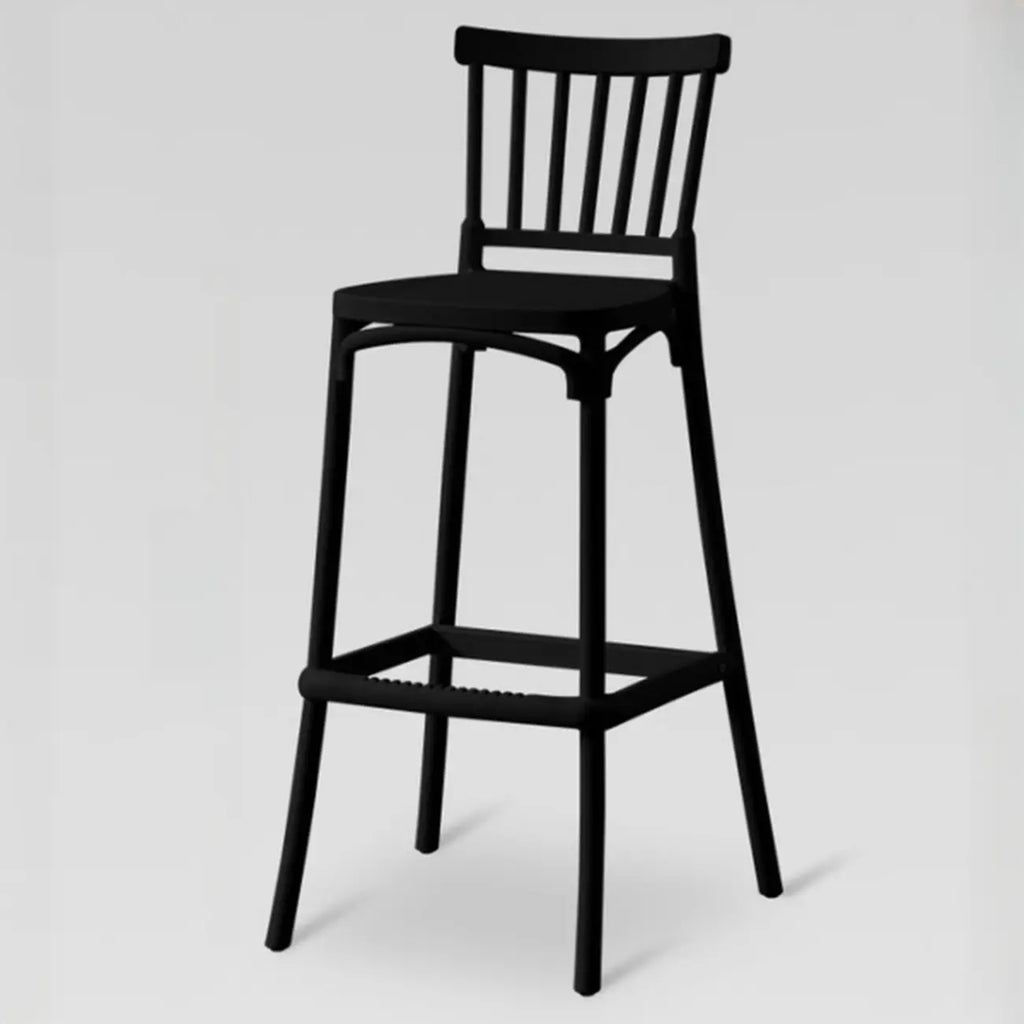 Tabourets de bar carrés modernes en acrylique avec dossier