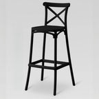 Tabourets de bar carrés modernes en acrylique avec dossier