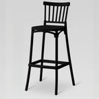 Tabourets de bar carrés modernes en acrylique avec dossier