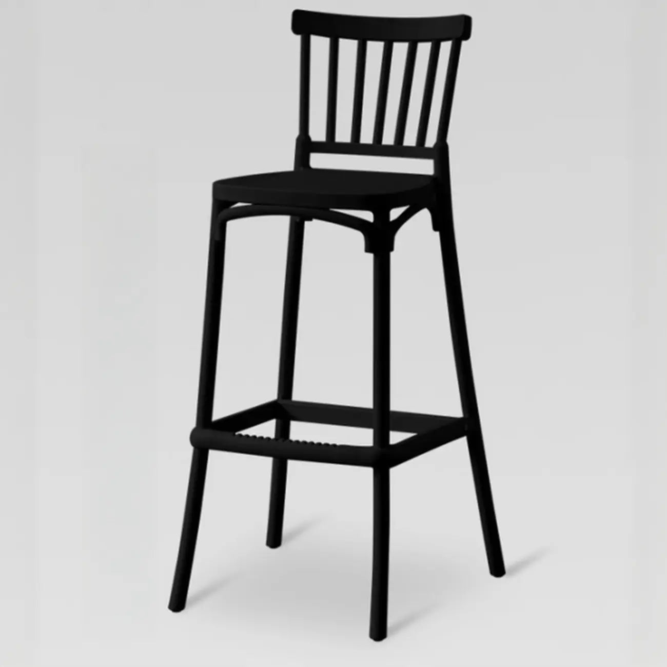 Tabourets de bar carrés modernes en acrylique avec dossier