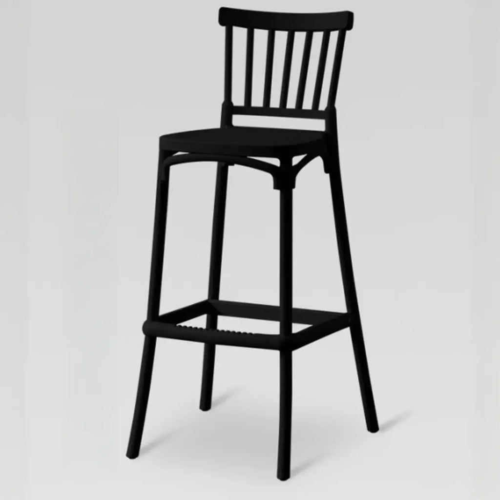 Tabourets de bar carrés modernes en acrylique avec dossier