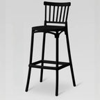 Tabourets de bar carrés modernes en acrylique avec dossier