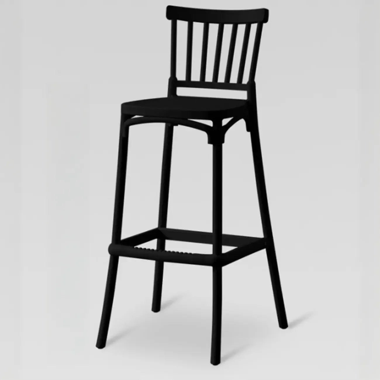 Tabourets de bar carrés modernes en acrylique avec dossier