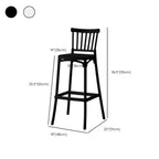 Tabourets de bar carrés modernes en acrylique avec dossier