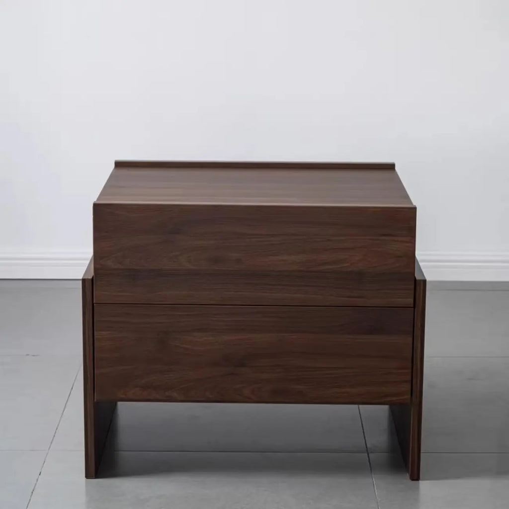 Comodino moderno con cassetti in legno per camera da letto