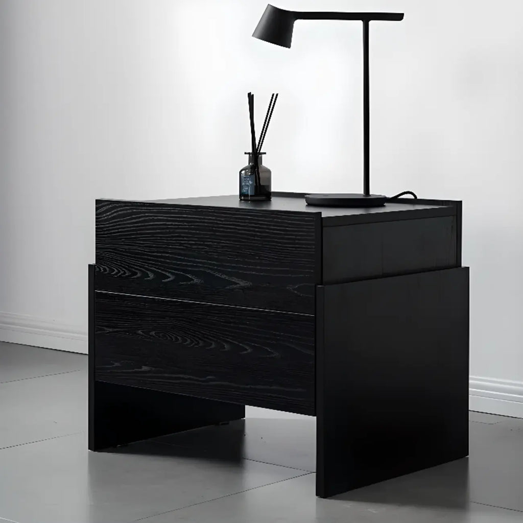 Comodino moderno con cassetti in legno per camera da letto