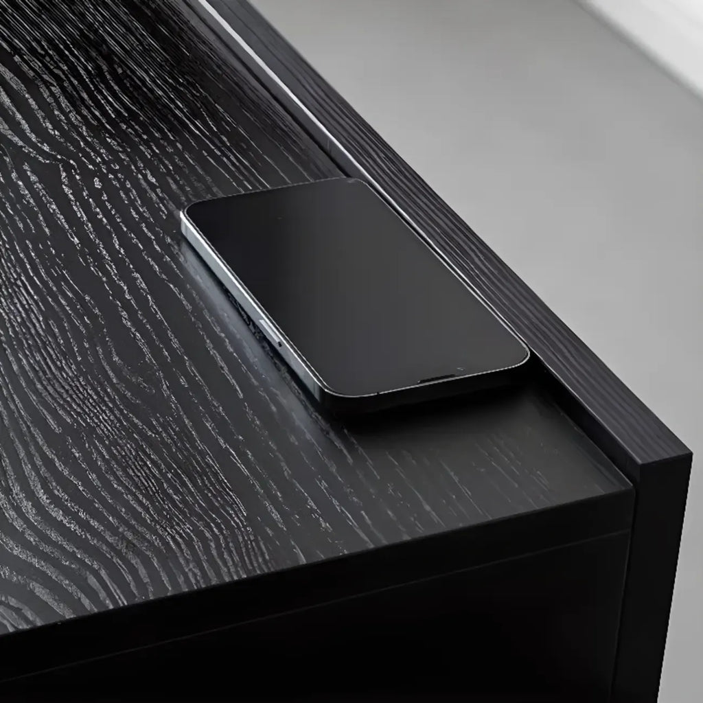 Comodino moderno con cassetti in legno per camera da letto