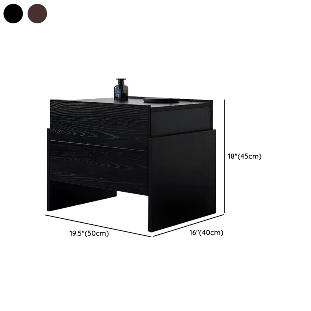 Comodino moderno con cassetti in legno per camera da letto